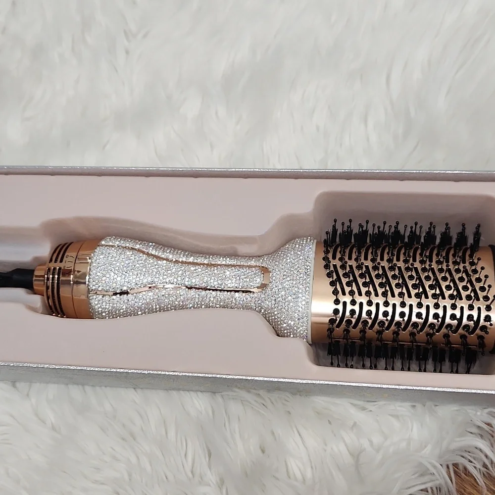 🩶▪️ Glitz And Glam ▪️Hot Air Brush glitter Rhinestone Hair Dryer New in Box